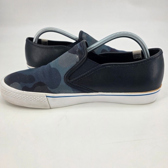 COACH CITYSOLE SKATE SLIP ON SNEAKERS MENS SIZE 10 D BLUE CAMO LEATHER CANVAS - Picture 9 of 14